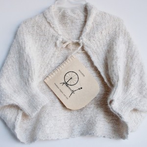 hand knit baby shrug