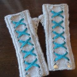 handknit alpaca mitts