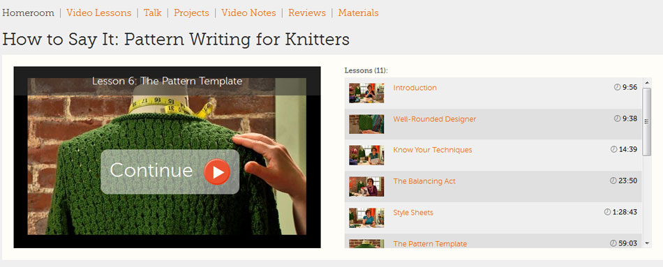 Craftsy Class How to Say It: Pattern Writing for Knitters
