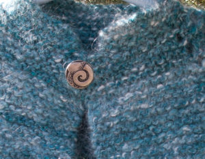 handknit handspun angora baby sweater