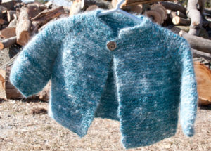 Handpun and handknit Angora and Merino Baby Sweater