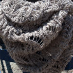 handknit cashmere and silk lace smoke ring