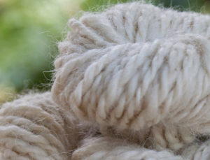 skein of handspun alpaca yarn