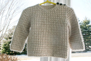 Hand knit Alpaca Baby Sweater Pullover