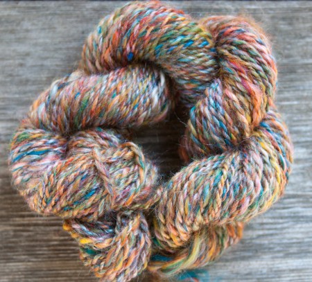 Skein Merino and Silk handspun yarn