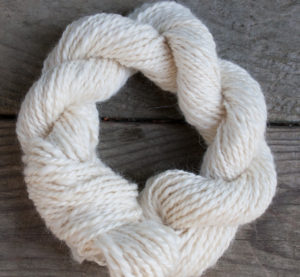skein Handspun Merino and Silk blend yarn