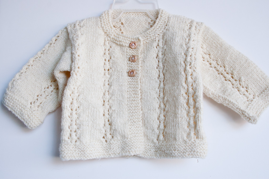 handknit baby cardigans