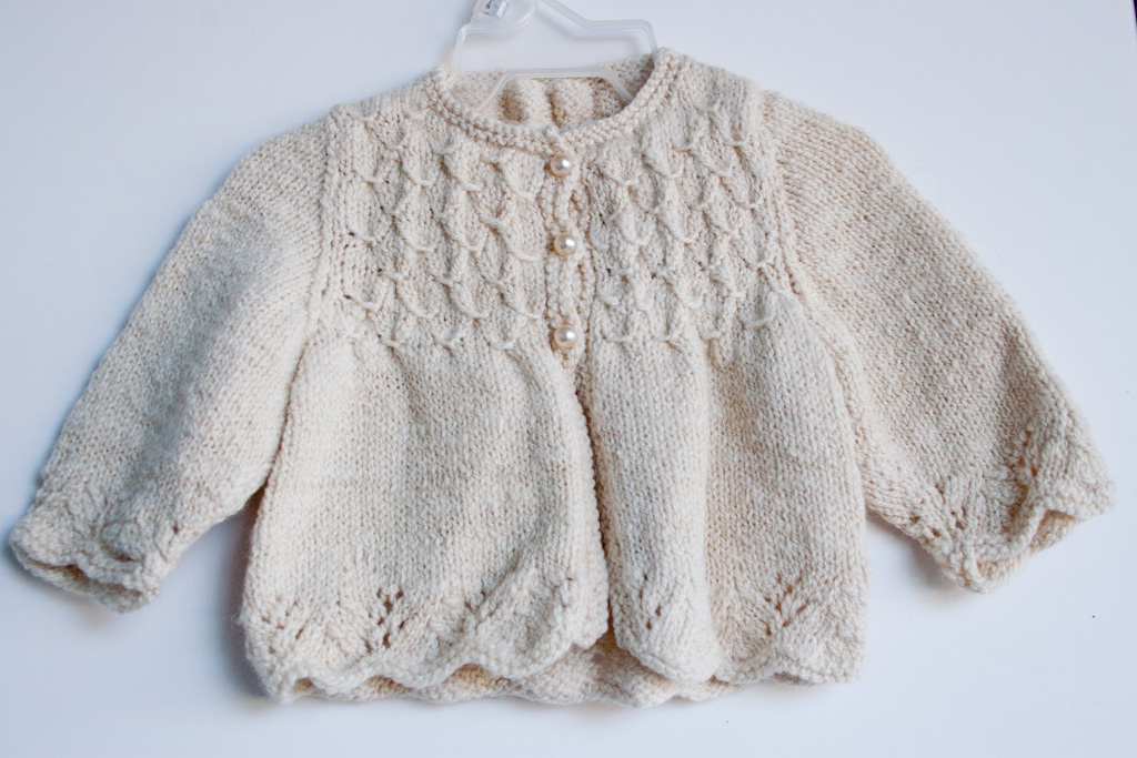 handknit baby cardigans